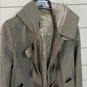 Women's Heather Gray Toggle Jacket with Hood